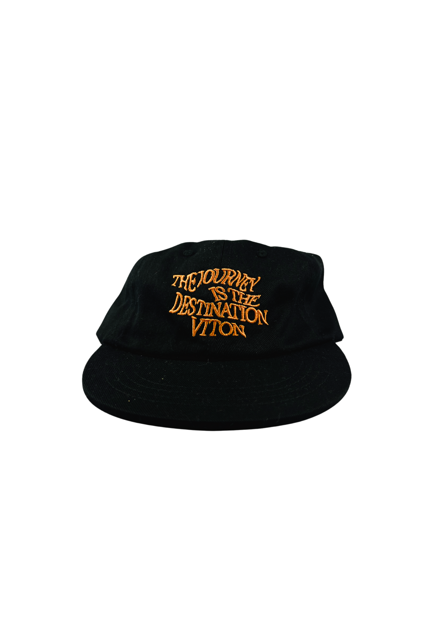 Boné Six Panel Preto - The Journey Laranja