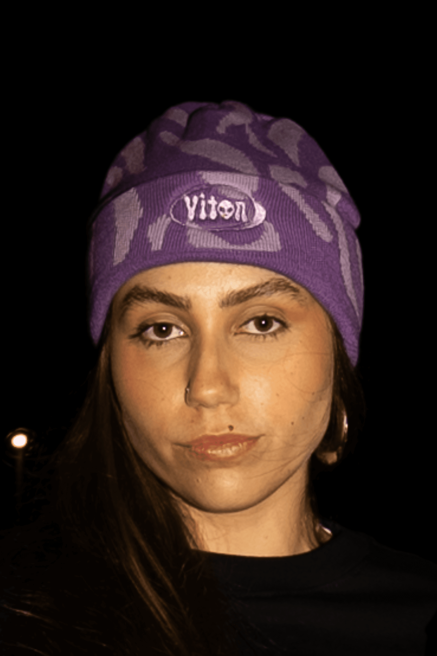 Gorro Orgânico Roxo com Lilás