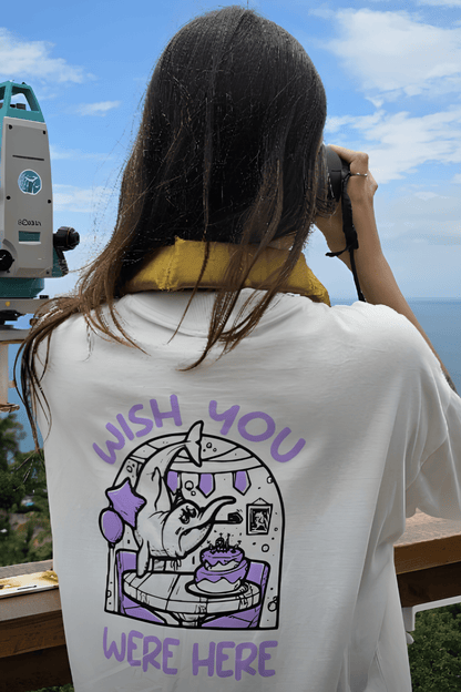 Camiseta Wish you Were Here - Toninha Lilás