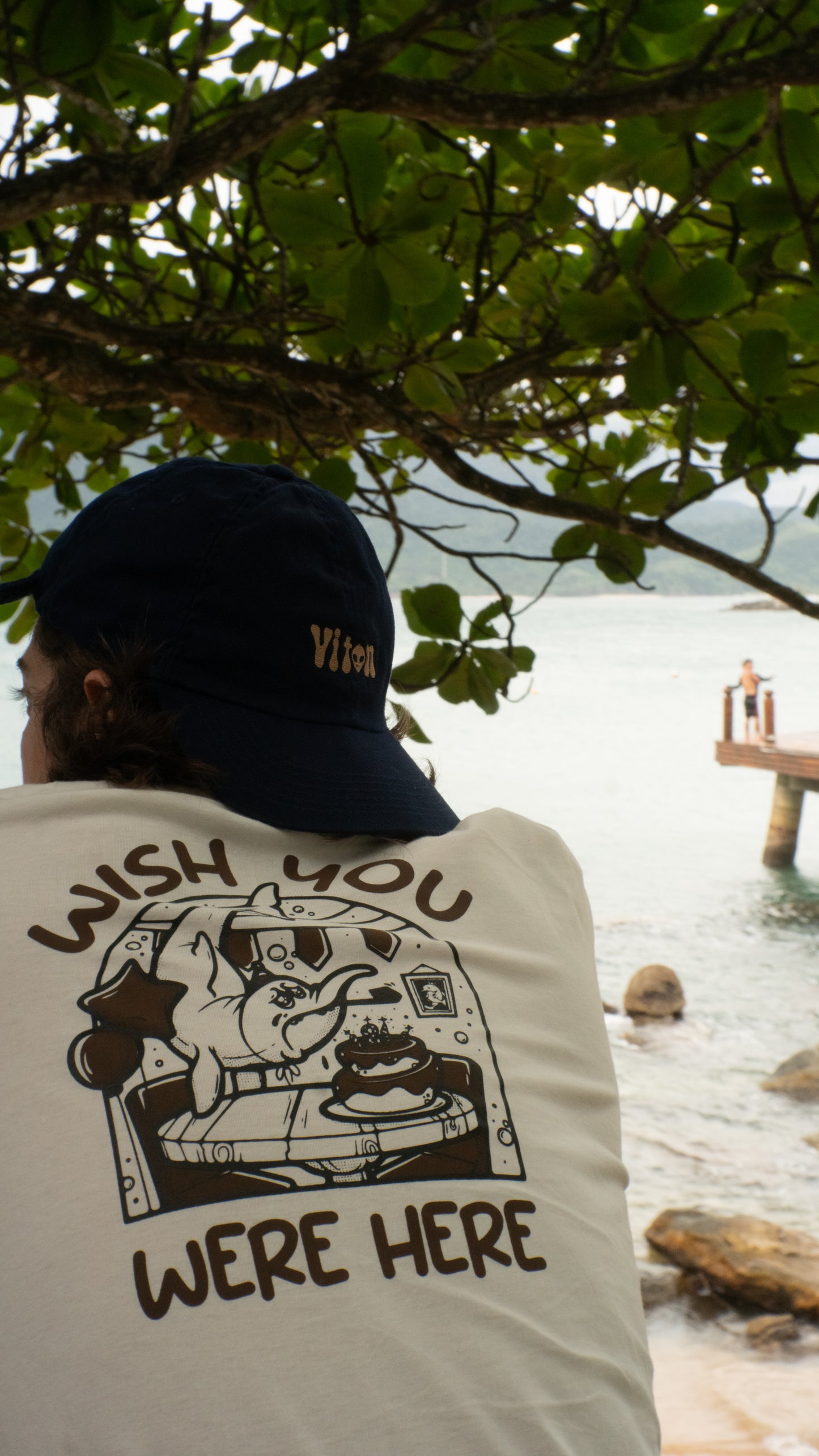 Camiseta Wish you Were Here - Toninha Marrom