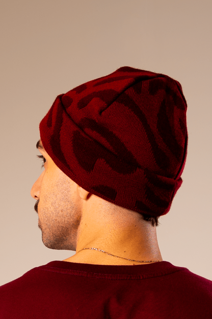 Gorro Orgânico Vinho com Bordô