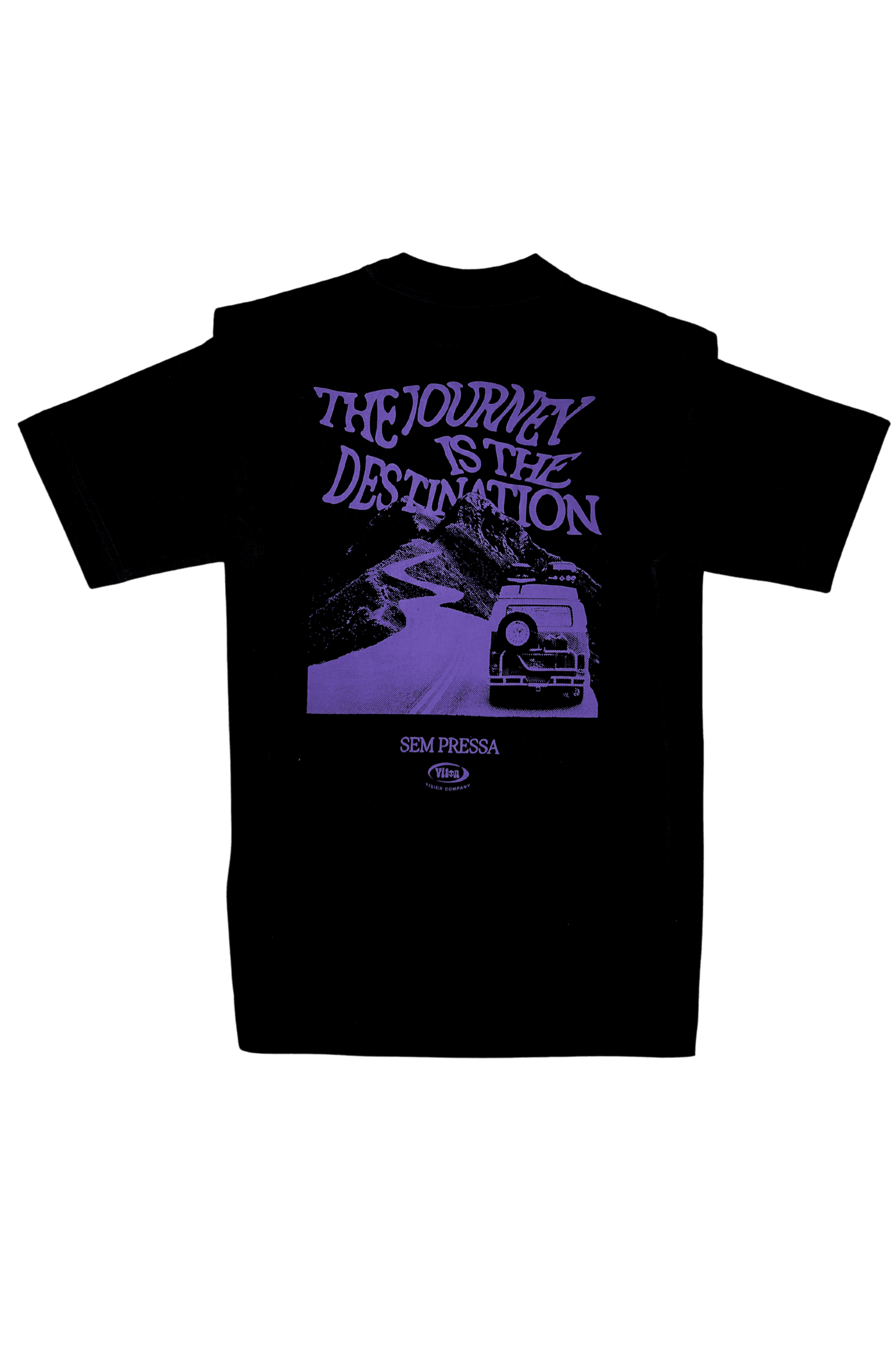 Camiseta Preta - The Journey Roxo